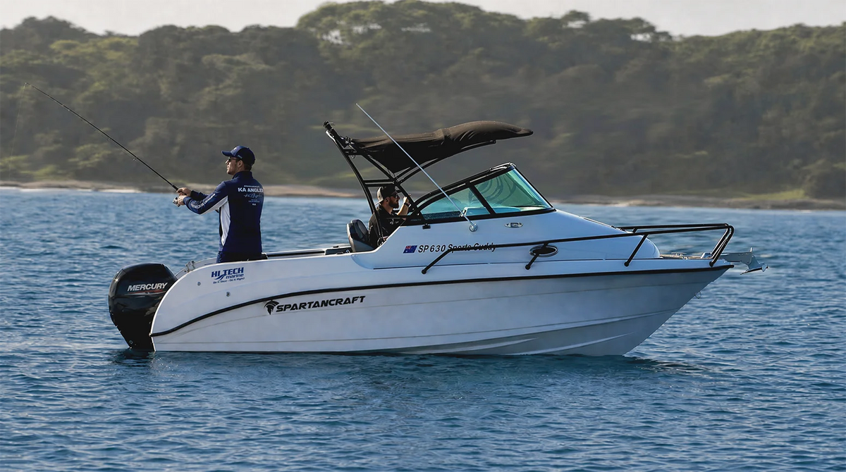KA Angler fishing from a Spartancraft boat in Australian waters