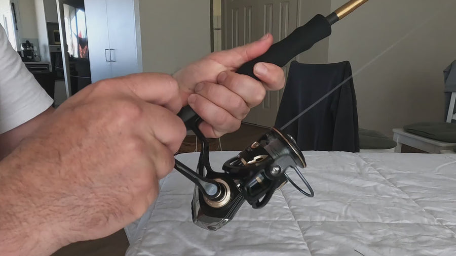 KA Angler spinning reel retrieval demonstration